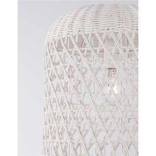 Lampa rattanowa boho Penida Long - Decolab24 | Biała