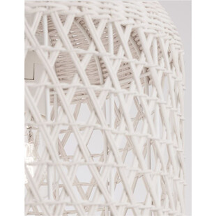 Lampa rattanowa boho Penida Long - Decolab24 | Biała