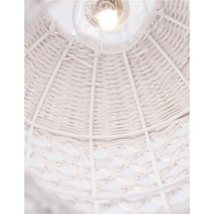 Lampa rattanowa boho Penida Long - Decolab24 | Biała