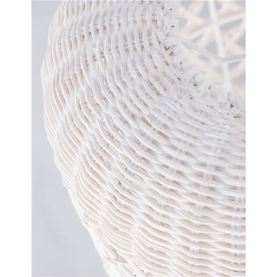 Lampa rattanowa boho Penida Long - Decolab24 | Biała