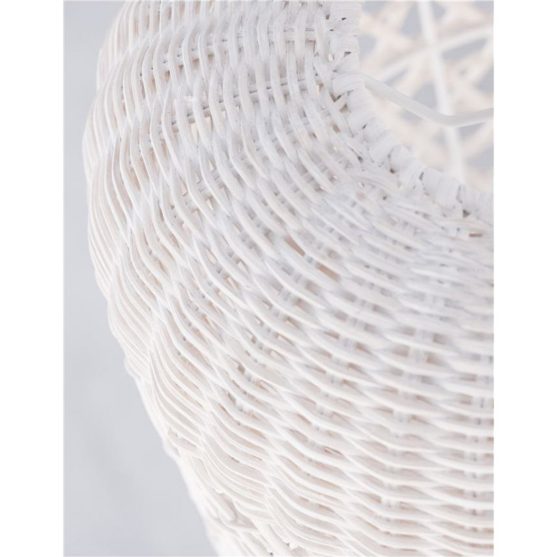 Lampa rattanowa boho Penida Long - Decolab24 | Biała