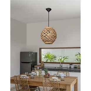 Lampa rattanowa wisząca kula Denpasar 30cm | Decolab24
