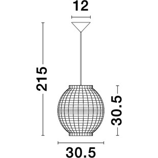 Lampa rattanowa wisząca kula Denpasar 30cm | Decolab24