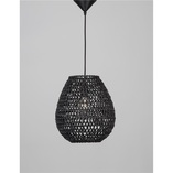 Lampa rattanowa wisząca Lombok czarna | Decolab24