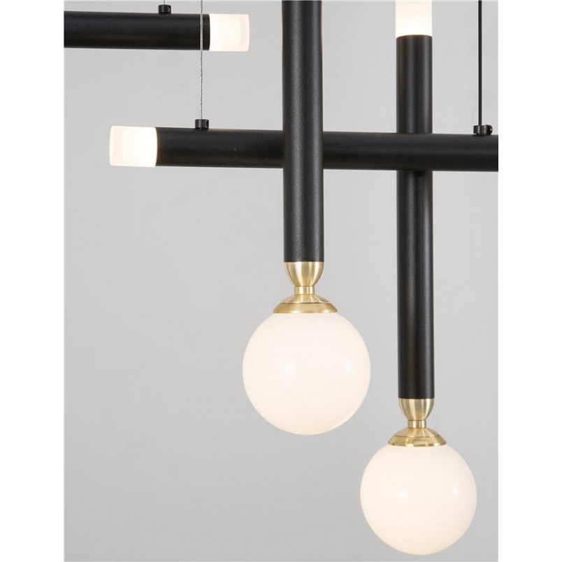 Lampa wisząca LED Reya: Szklane kule, nowoczesny design