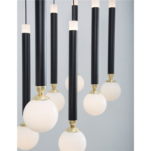 Lampa wisząca Reya LED - czarno-białe kule | Decolab24