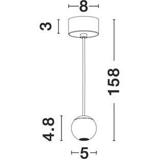Lampa wisząca kula Besar 5cm LED biała | Decolab24