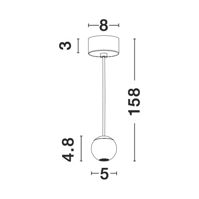 Lampa wisząca kula Besar 5cm LED biała | Decolab24