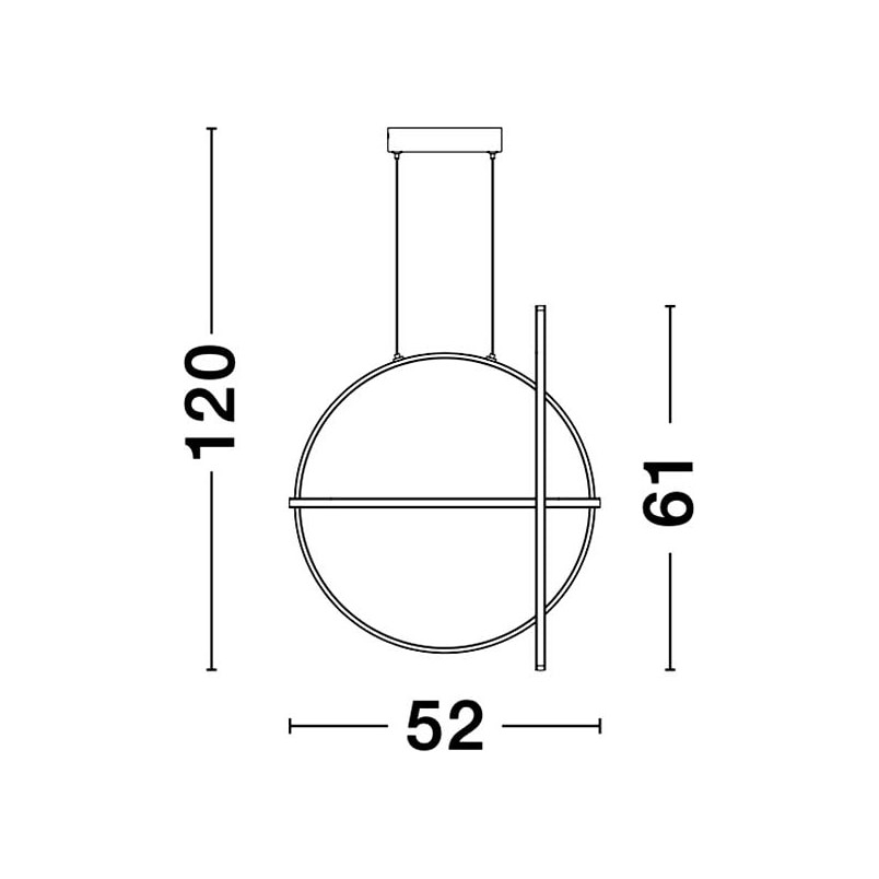 Lampa wisząca Gallo Round LED | Nowoczesny design, 52cm