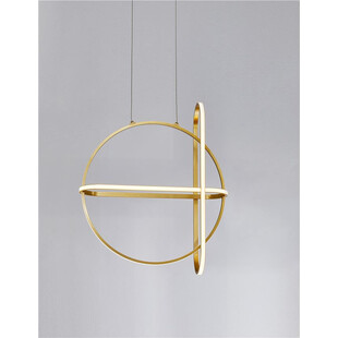 Lampa wisząca glamour Gallo Round LED złota