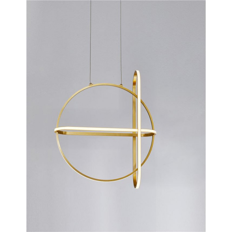 Lampa wisząca Gallo Round LED złota | Glamour i elegancja