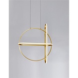 Lampa wisząca Gallo Round LED złota | Glamour i elegancja