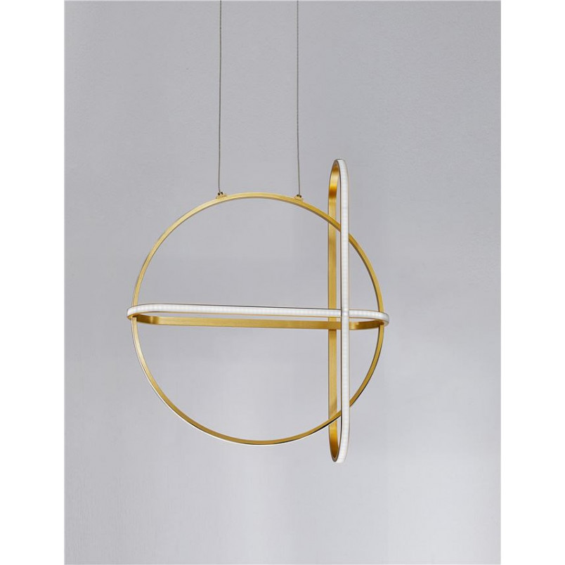 Lampa wisząca Gallo Round LED złota | Glamour i elegancja