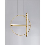 Lampa wisząca Gallo Round LED złota | Glamour i elegancja