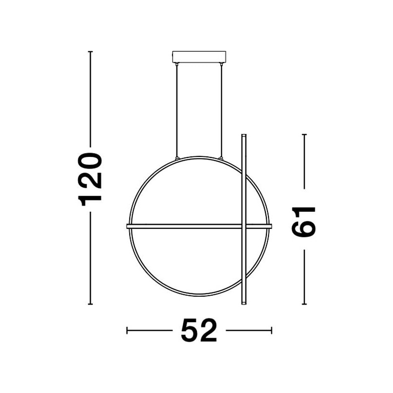 Lampa wisząca Gallo Round LED złota | Glamour i elegancja