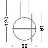 Lampa wisząca Gallo Round LED złota | Glamour i elegancja