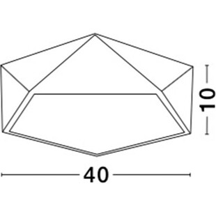 Plafon geometryczny Starius 40cm biały | Decolab24