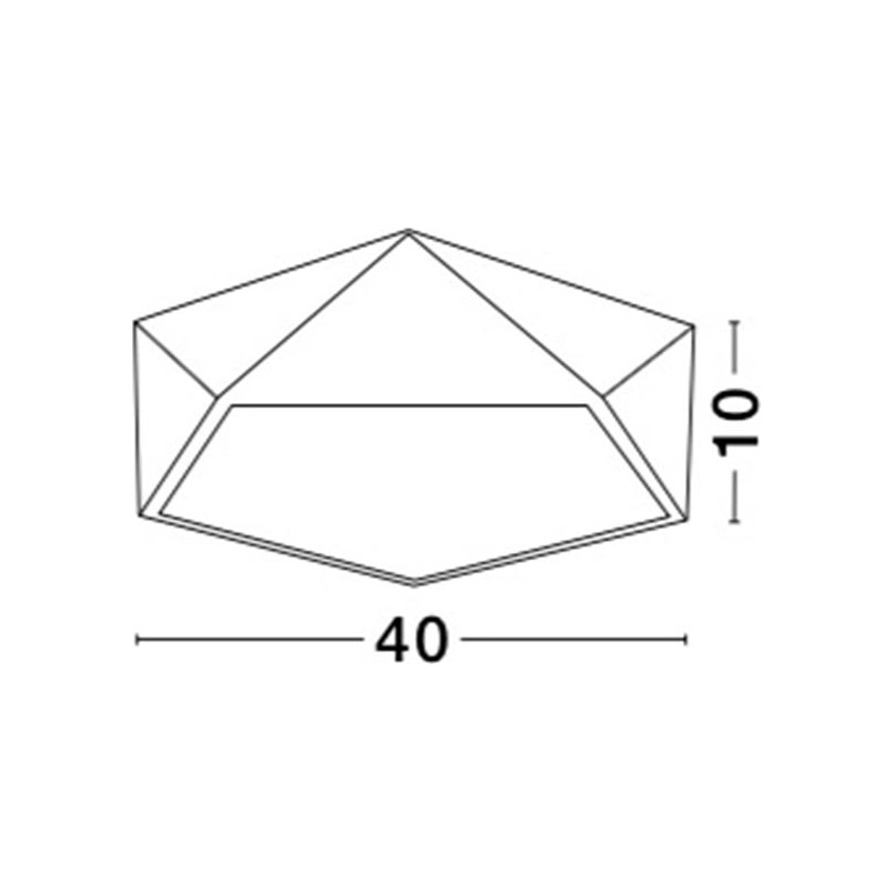 Plafon geometryczny Starius 40cm biały | Decolab24