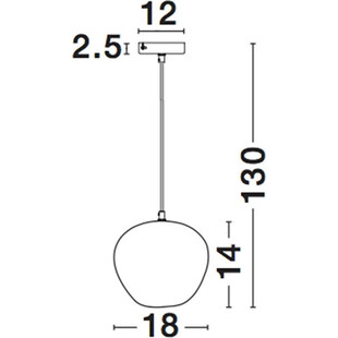 Lampa Wisząca Loft Tamigo | Szklana, Czarna | Decolab24