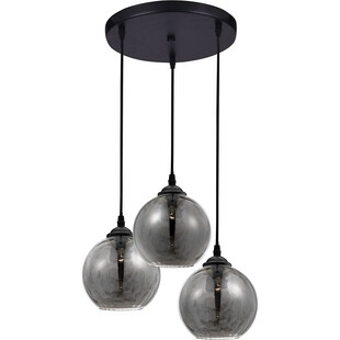Lampa wisząca Perlage III - czarne szkło, 3 punkty | Decolab24