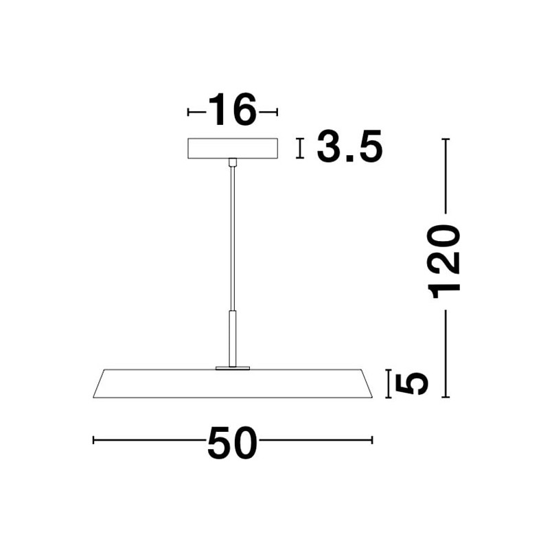 Lampa wisząca LED Alto 50cm biała - Decolab24