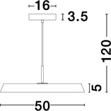 Lampa wisząca LED Alto 50cm biała - Decolab24
