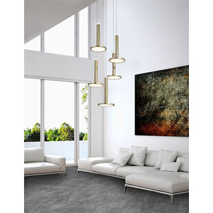 Złota lampa wisząca Plato Round LED | Decolab24