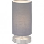 Lampa stołowa Brilliant Clarie - Szara, E14 | Kup online