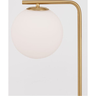 Lampa podłogowa Arezzo: Szklana kula, biało-złota | Decolab24