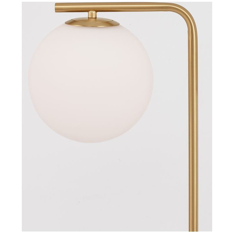 Lampa podłogowa Arezzo: Szklana kula, biało-złota | Decolab24