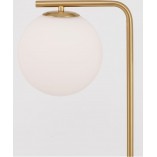 Lampa podłogowa Arezzo: Szklana kula, biało-złota | Decolab24