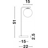 Lampa stołowa Arezzo: Szklana kula, biało-złota - Decolab24