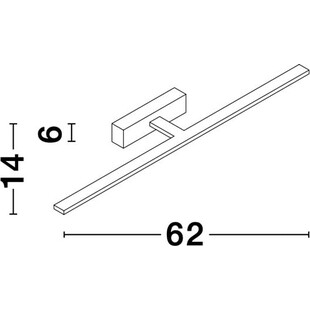 Kinkiet łazienkowy LED Cleos 62cm czarny | Decolab24