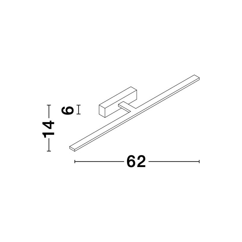Kinkiet łazienkowy LED Cleos 62cm czarny | Decolab24