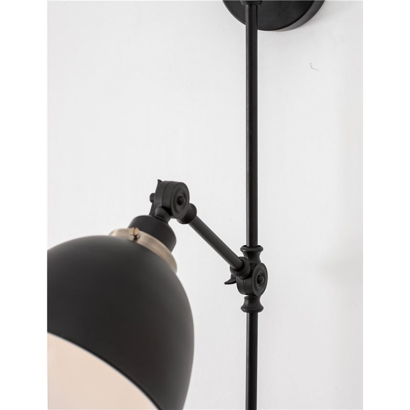 Kinkiet industrialny Petto | Loftowy design, czarno-mosiężny