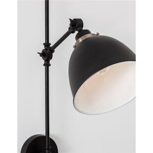 Kinkiet industrialny Petto | Loftowy design, czarno-mosiężny