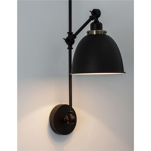 Kinkiet industrialny Petto | Loftowy design, czarno-mosiężny
