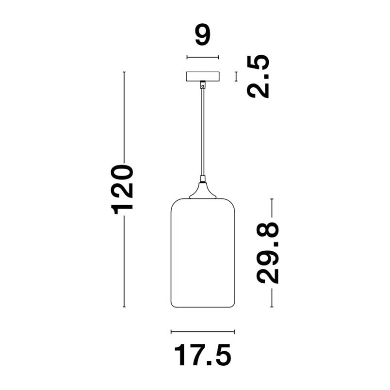 Lampa wisząca szklana Zandor | Nowoczesny design, E27