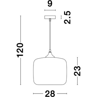 Lampa wisząca szklana Zandor II | Nowoczesny design, E27