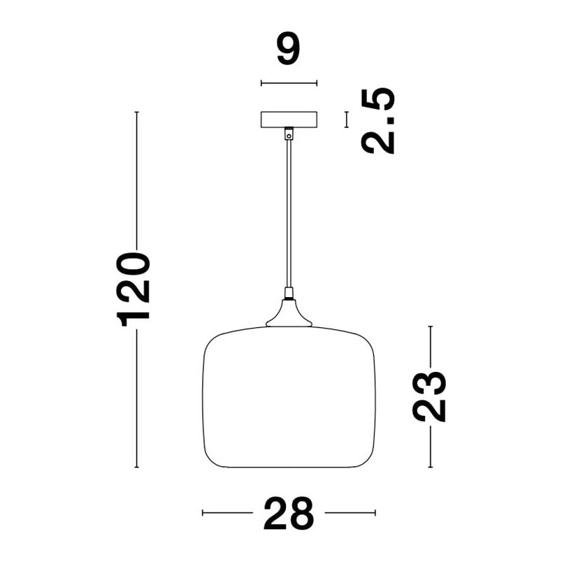 Lampa wisząca szklana Zandor II | Nowoczesny design, E27