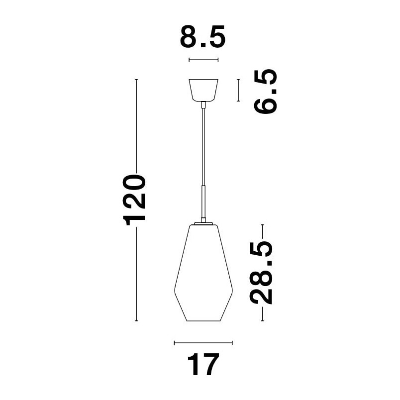 Lampa wisząca szklana Renne | Nowoczesny design - Decolab24