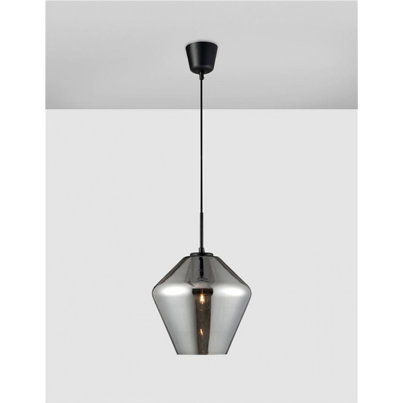 Lampa wisząca szklana Renne | Chrom, E27 | Decolab24