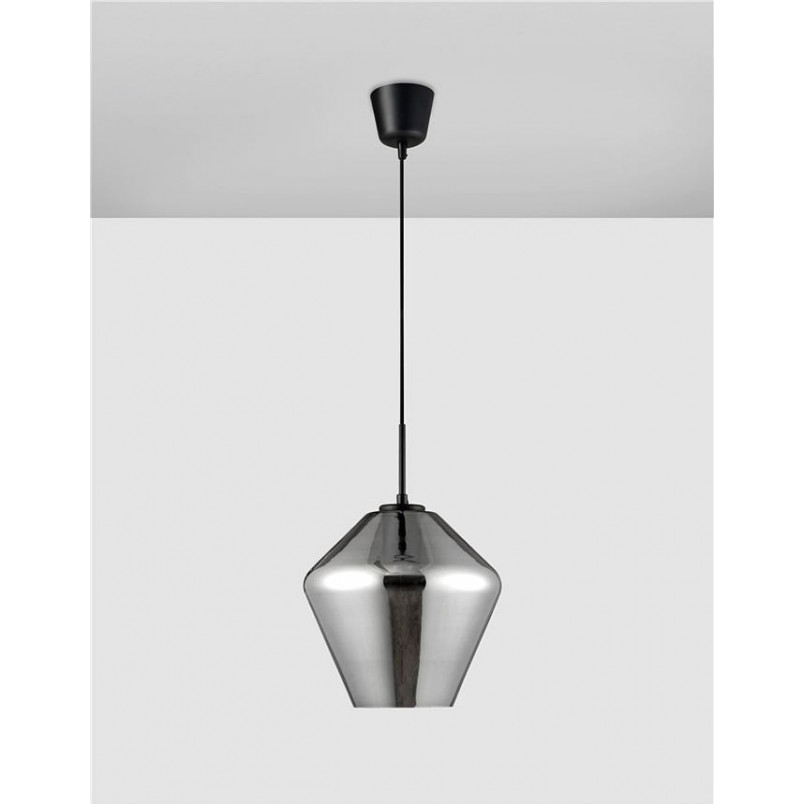 Lampa wisząca szklana Renne | Chrom, E27 | Decolab24