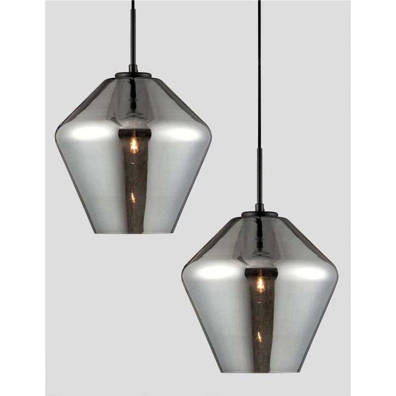 Lampa wisząca szklana Renne | Chrom, E27 | Decolab24