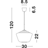 Lampa wisząca Renne | Szkło, Chrom | Decolab24