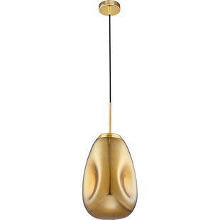 Lampa wisząca szklana złota Crumpled 22,5cm | Decolab24