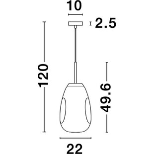 Lampa wisząca szklana złota Crumpled 22,5cm | Decolab24
