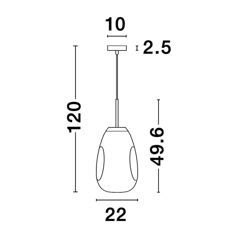 Lampa wisząca szklana złota Crumpled 22,5cm | Decolab24