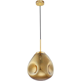 Lampa wisząca szklana Crumpled 25cm złota - Decolab24