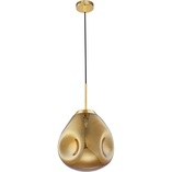 Lampa wisząca szklana Crumpled 25cm złota - Decolab24